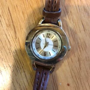 Brown leather watch